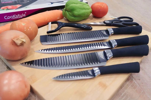 Kitchen Knife Set Chef Knives Stainless Steel Nonstick 6 pieces Scissor