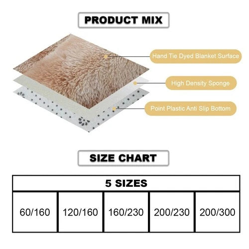 Large Fluffy Shaggy Area Rug Soft Mat Floor Carpet Living Room Bedroom Non Slip