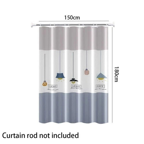 Mildew Proof Bathroom Curtain Waterproof Printed Shower Curtain
