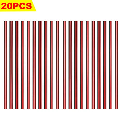 20PCS Red Car Air Conditioner Outlet Vent Decorative Strip Accessories