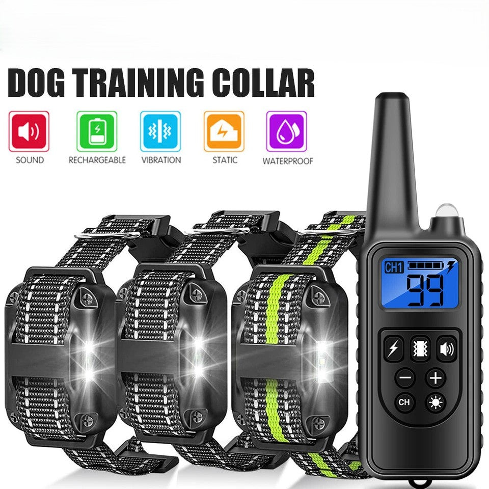 Anti Bark Electric Shock Dog Pet Training E-Collar Obedience Remote Control AU